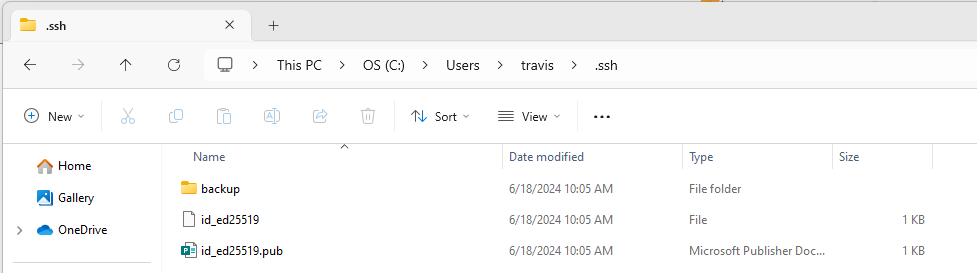 Location of windows SSH keys